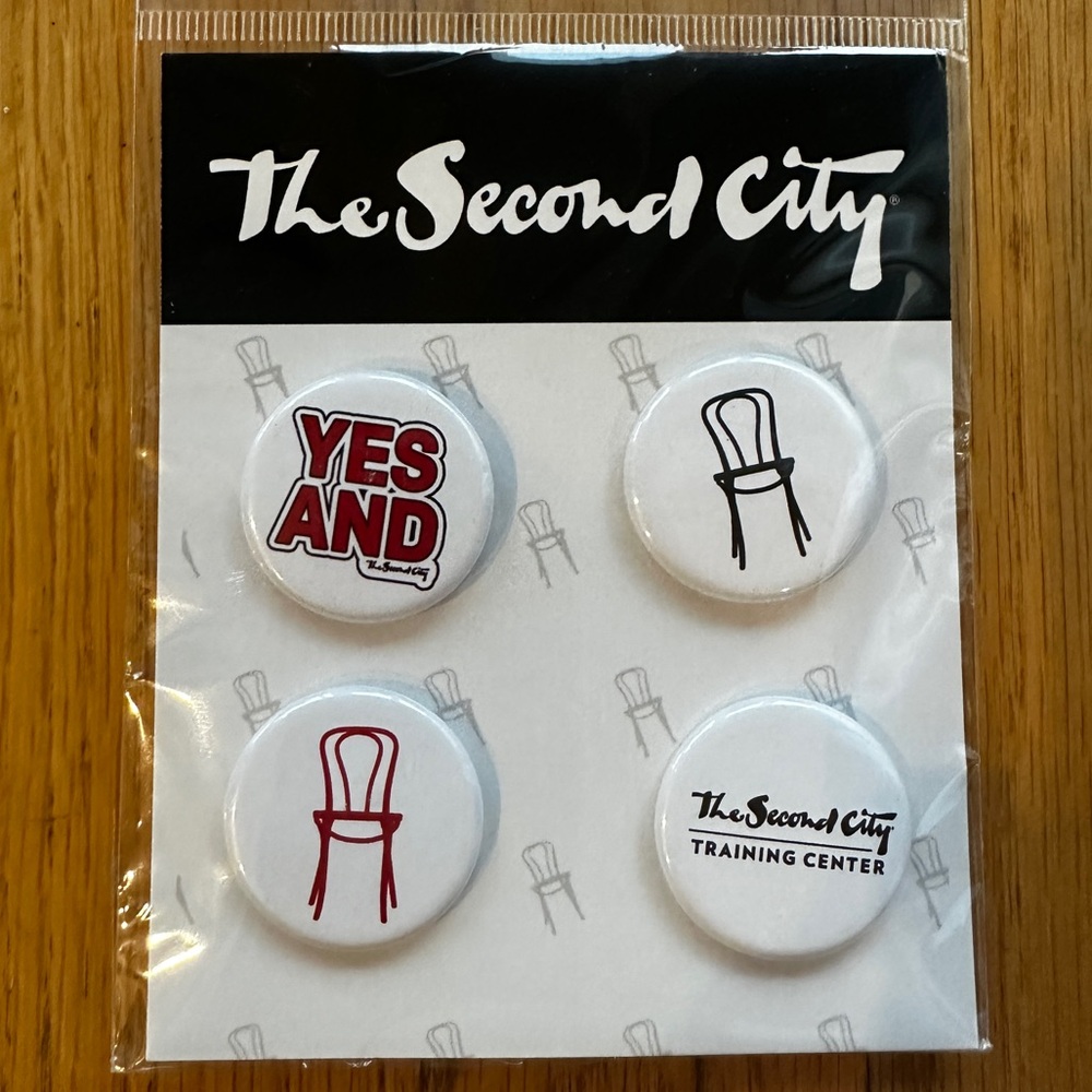 Second City Button Pin 4-Pack